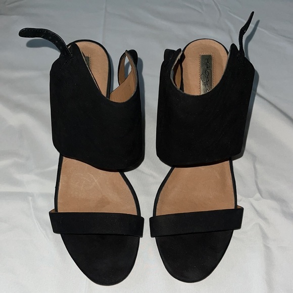 Halogen Wedge Sandals in Black - Picture 2 of 7